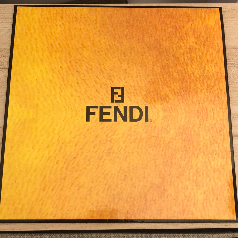 Fendi Paper Scarf Gift Box with Tissue Paper and Gift Card
